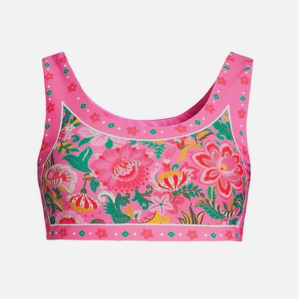 Beach Riot Francis Top Passion Floral Sport Bikini Top Large - Picture 3 of 9